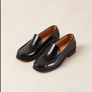 ALOHAS Rivet Black Leather Loafers new in box - CBK inspo